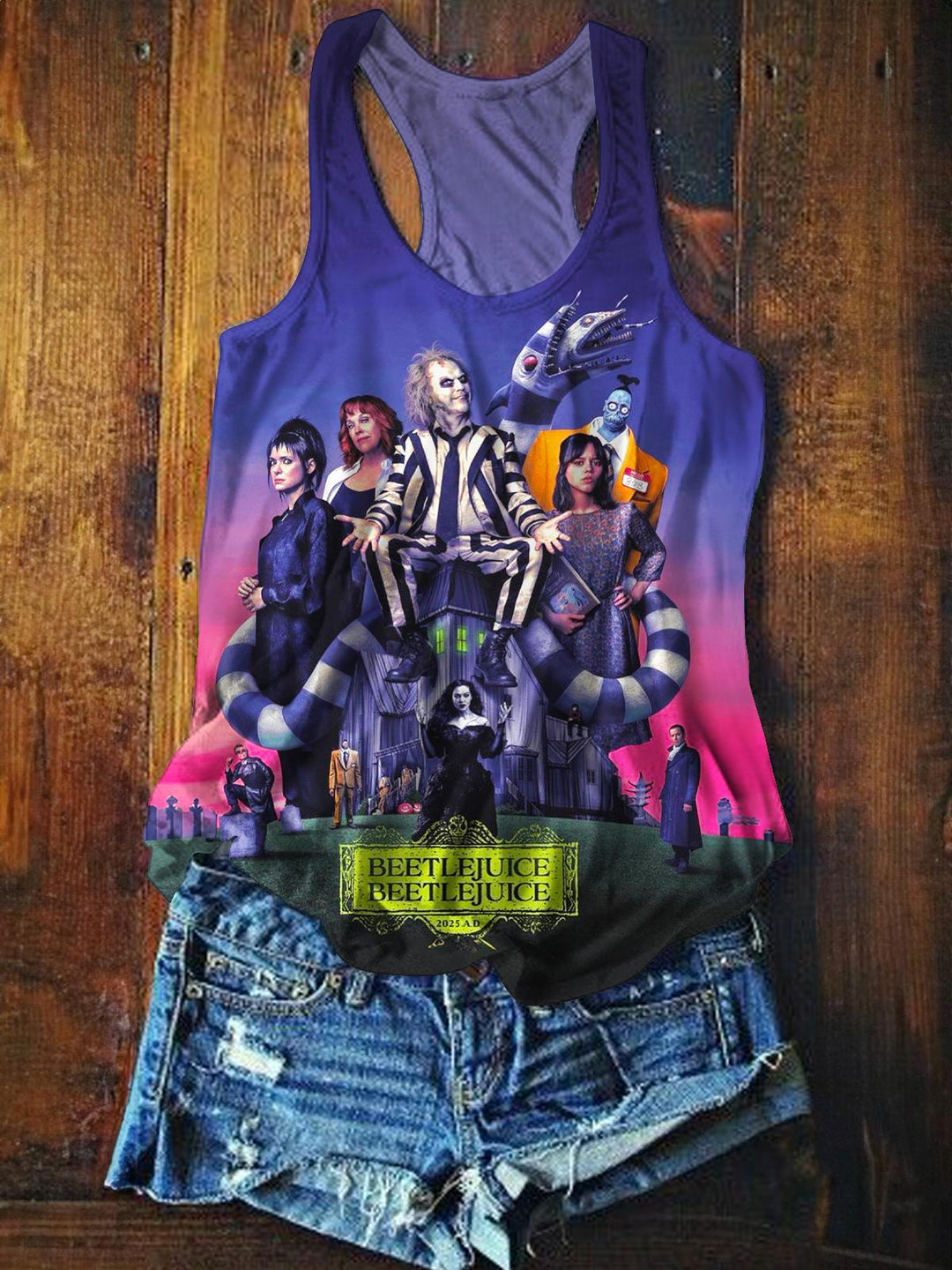 Halloween Horror Movie Printed Casual Tank Top