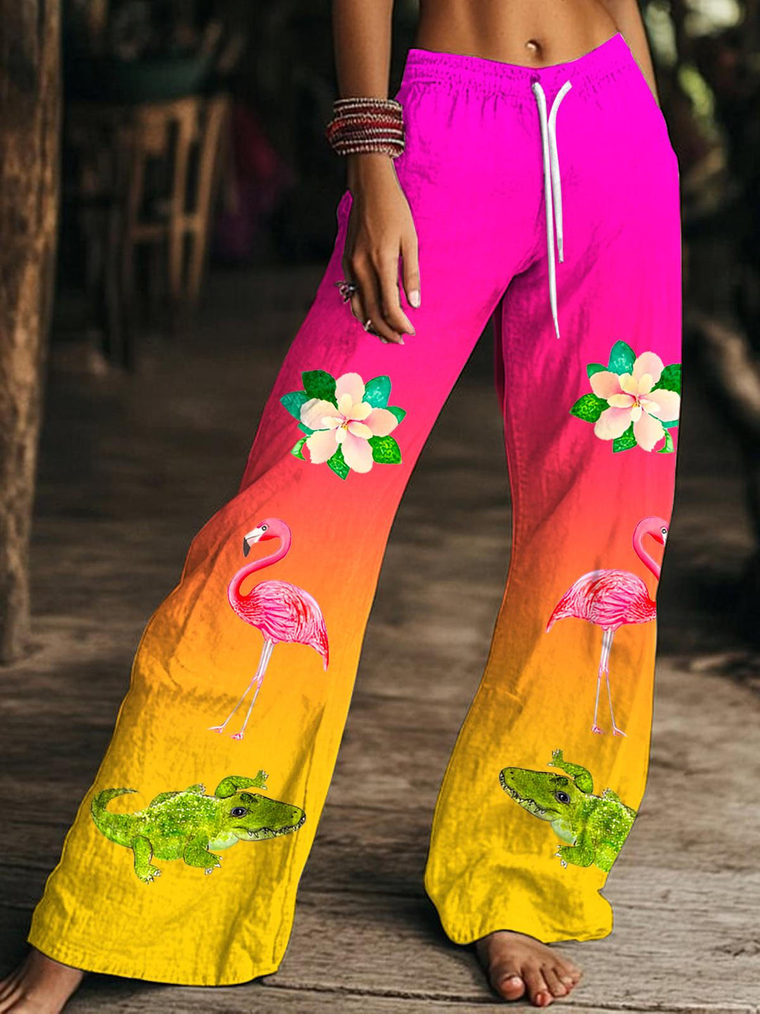 Women's Florida Drawstring Wide-Leg Pants