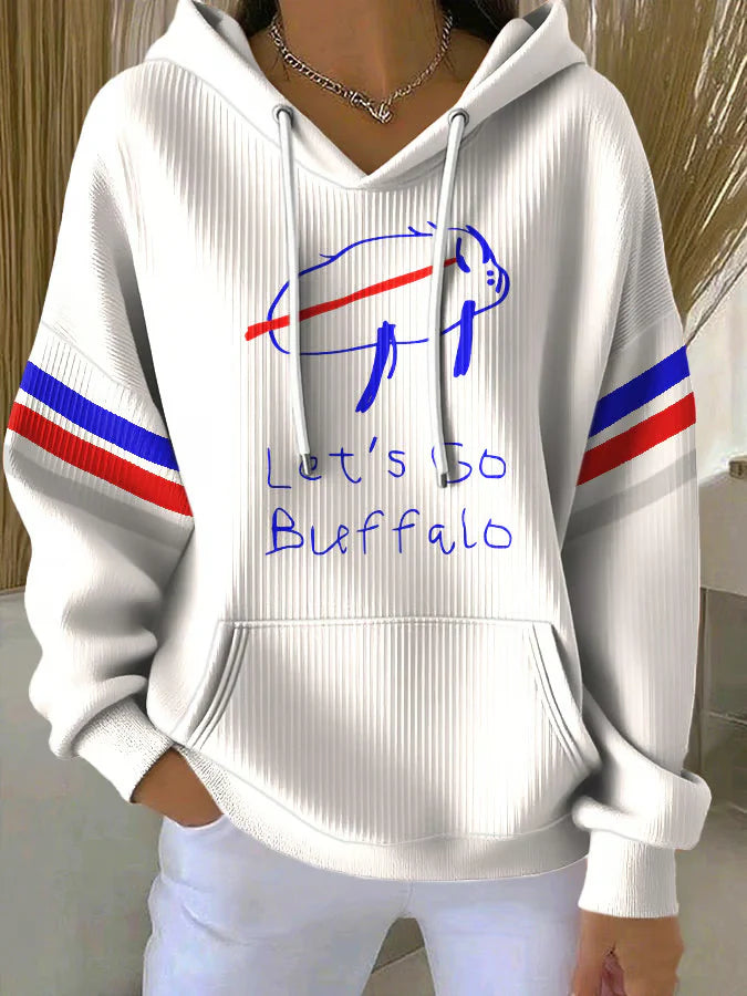 Let's Go Buffalo Hooded Pullover Sweatshirt