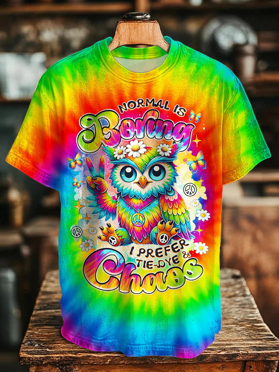 Hippie Owl Crew Neck T-shirt