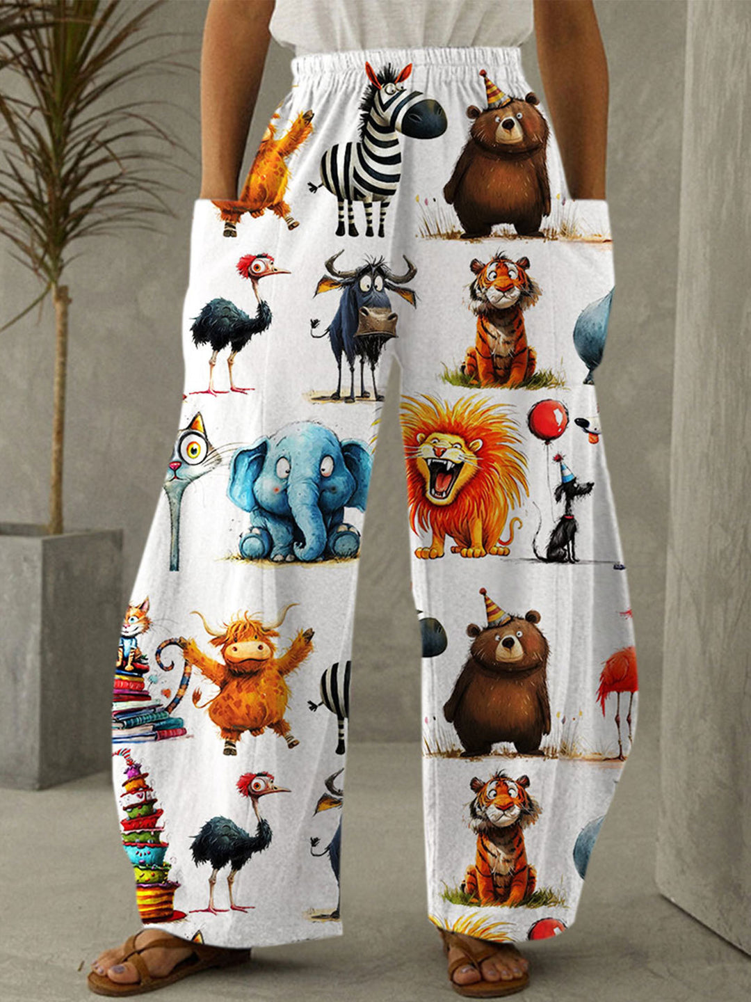 Women's Cute Animal Print Casual Pants