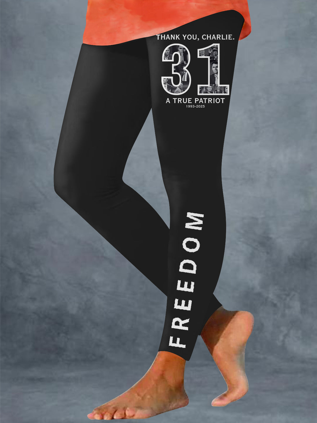 In Memory of Charlie Kirk Print Leggings