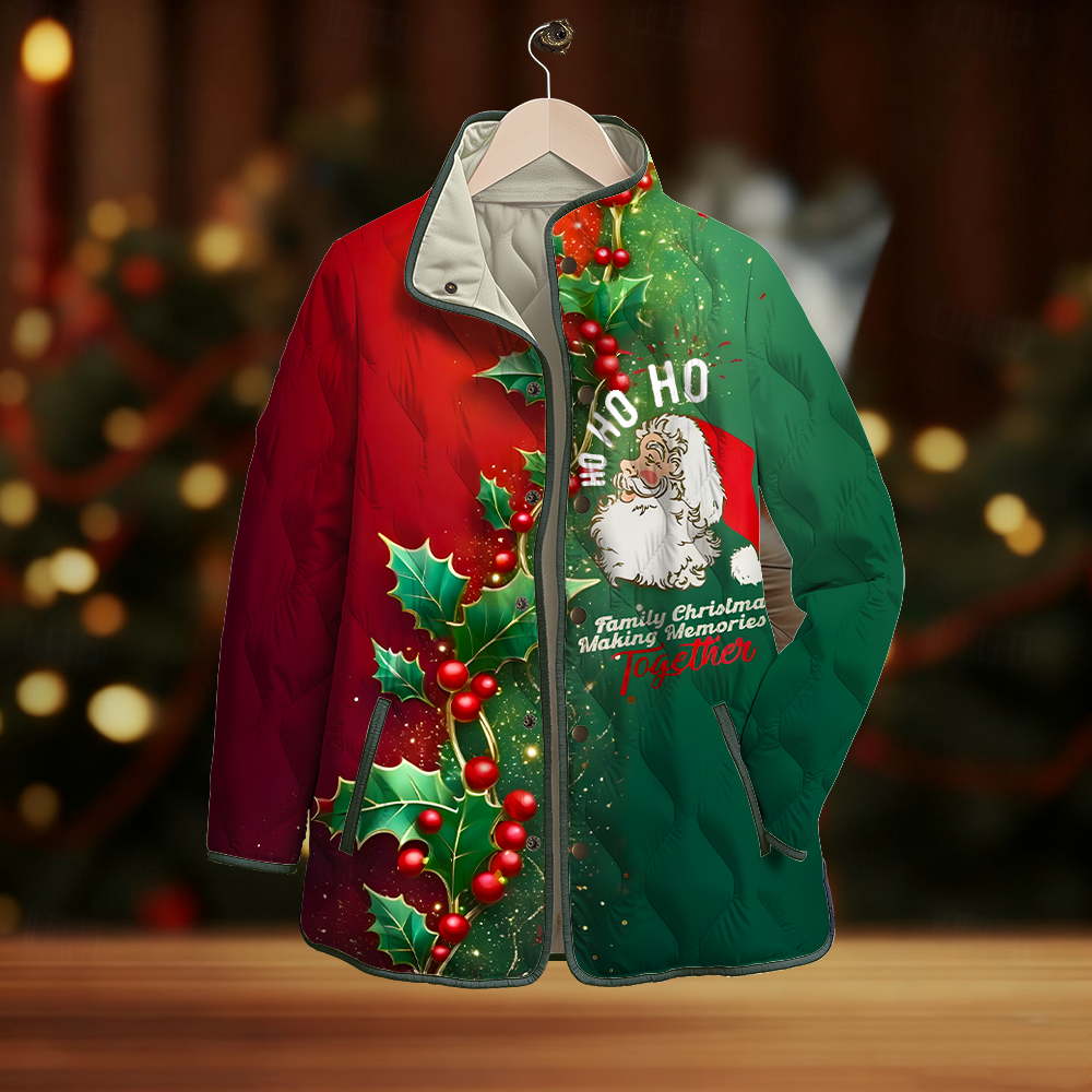 Women's Merry Christmas HOHOHO Cotton Jacket