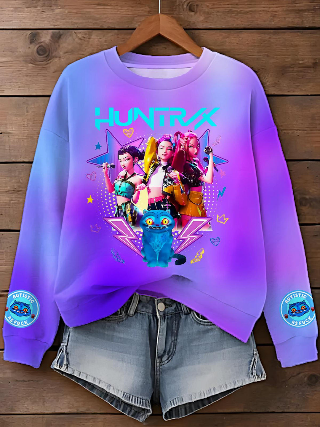 Demon hunter Printed Long Sleeve Casual Top
