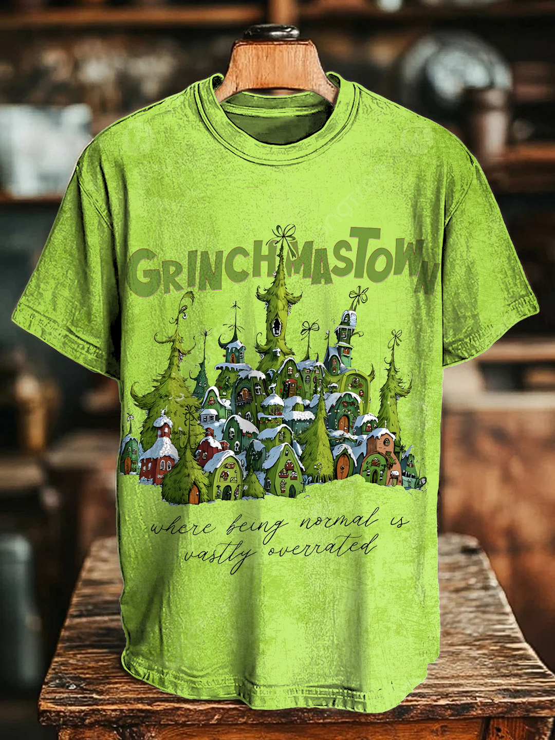 A Grinch Christmas Crew Neck T-shirt