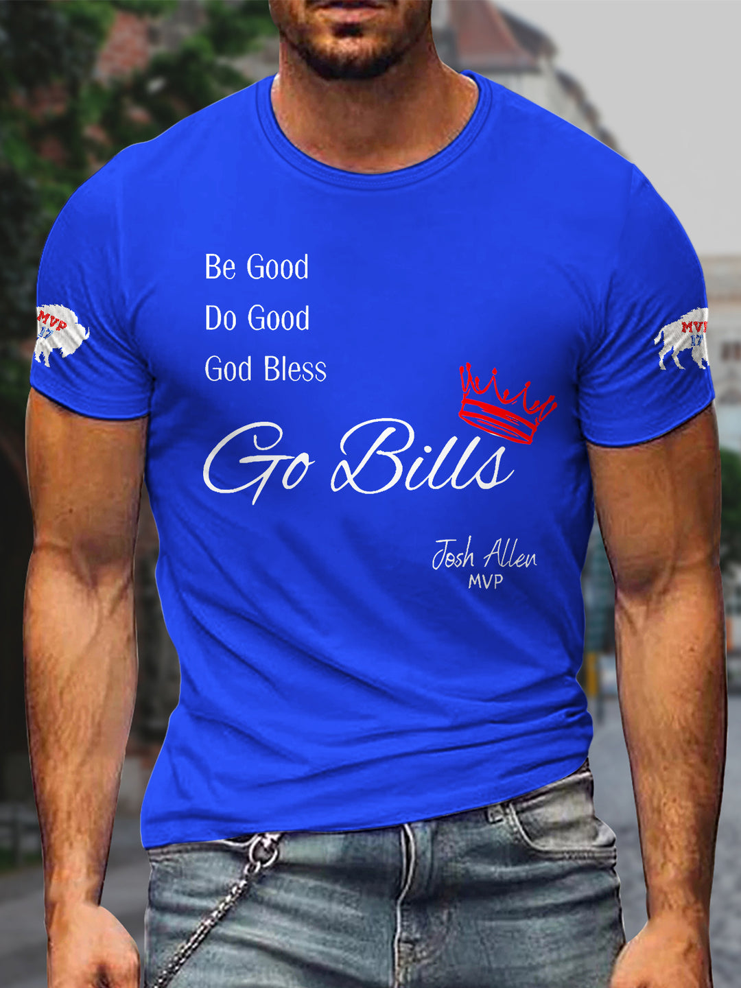 Buffalo Bills Round Neck Short Sleeve Men's T-shirt
