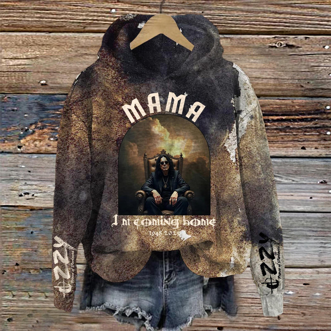 In Memory of Ozzy Osbourne Long Sleeve Printed Hoodie