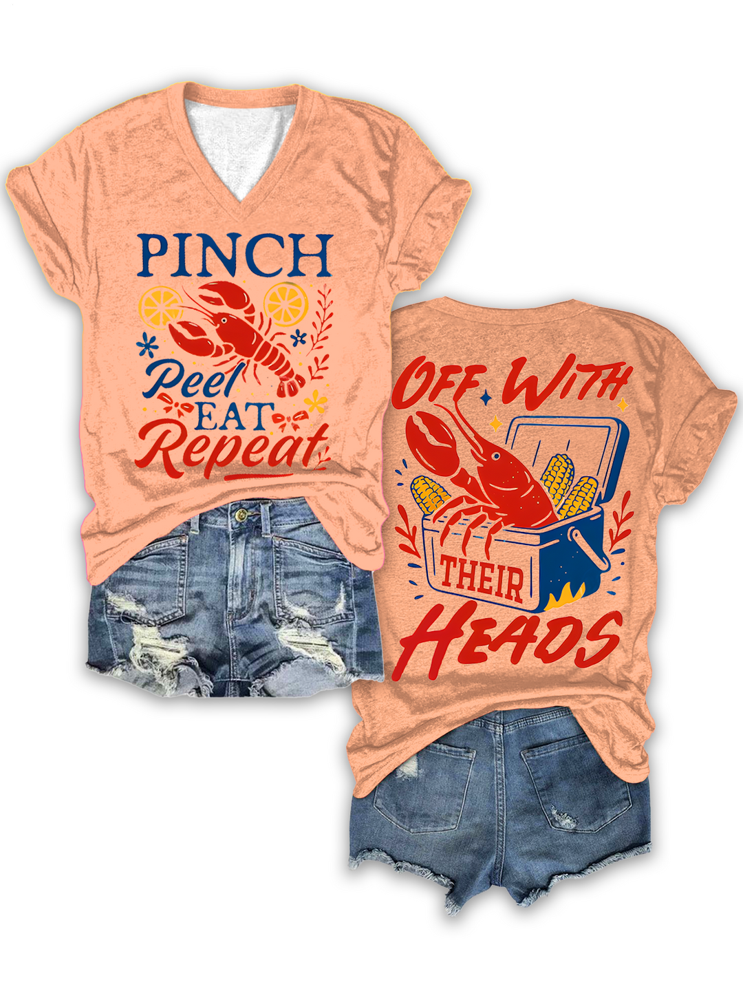 Crawfish Season Party V-neck T-Shirt