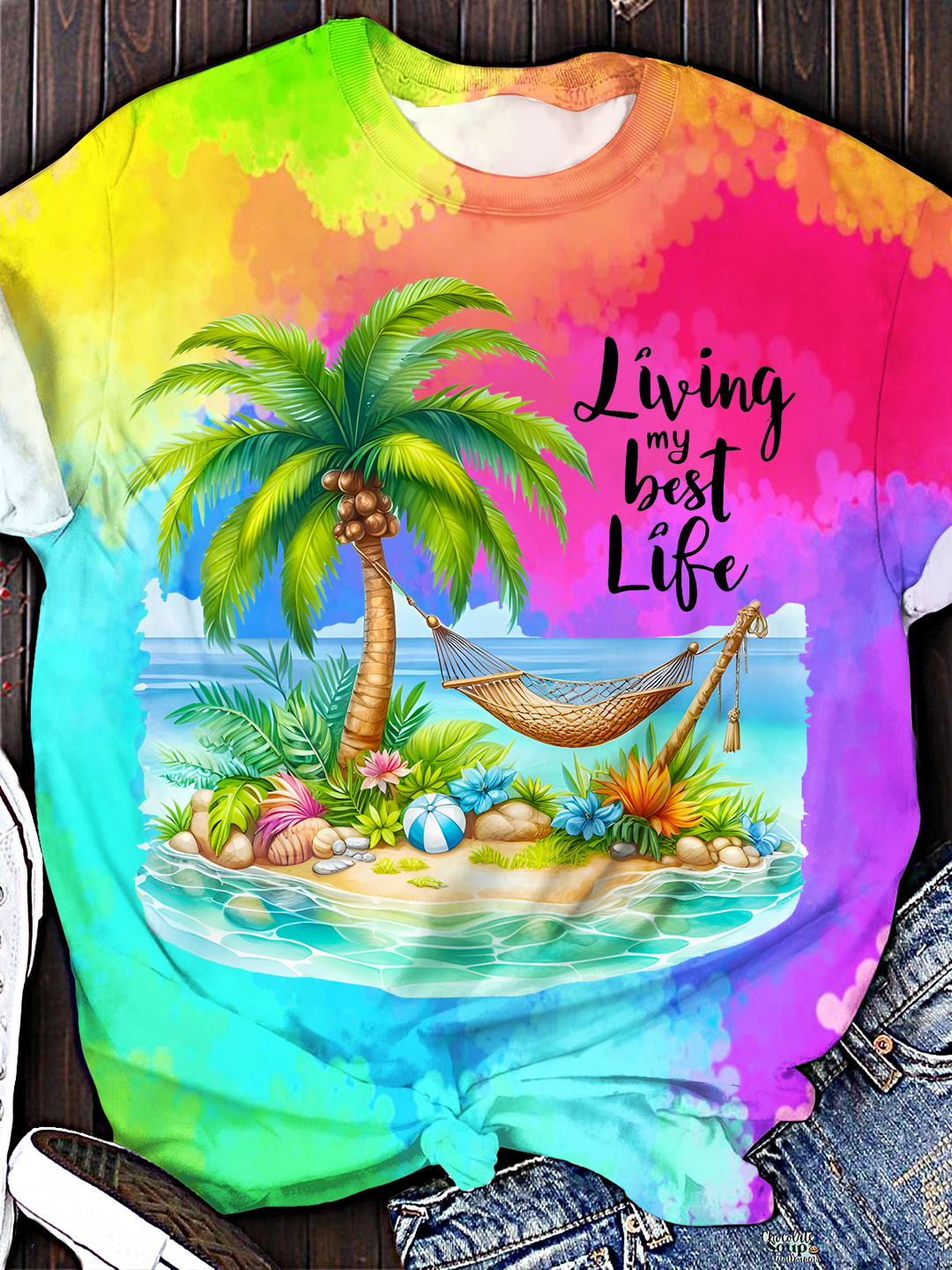 Living My Best Life Crew Neck T-shirt