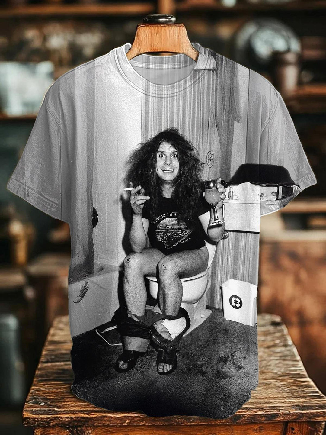 Mischievous Ozzy Osbourne Crew Neck T-shirt