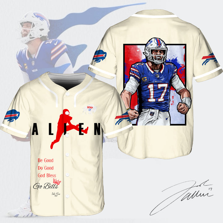 Buffalo Bills 17 Baseball Jersey
