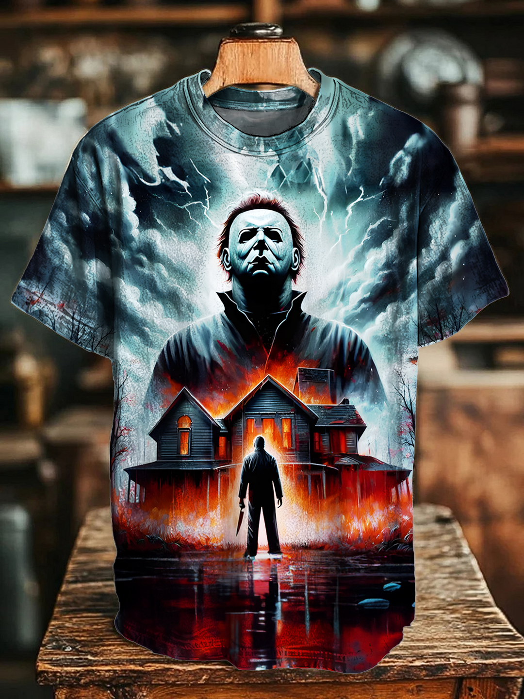 Horror Movie Characters Crew Neck T-shirt