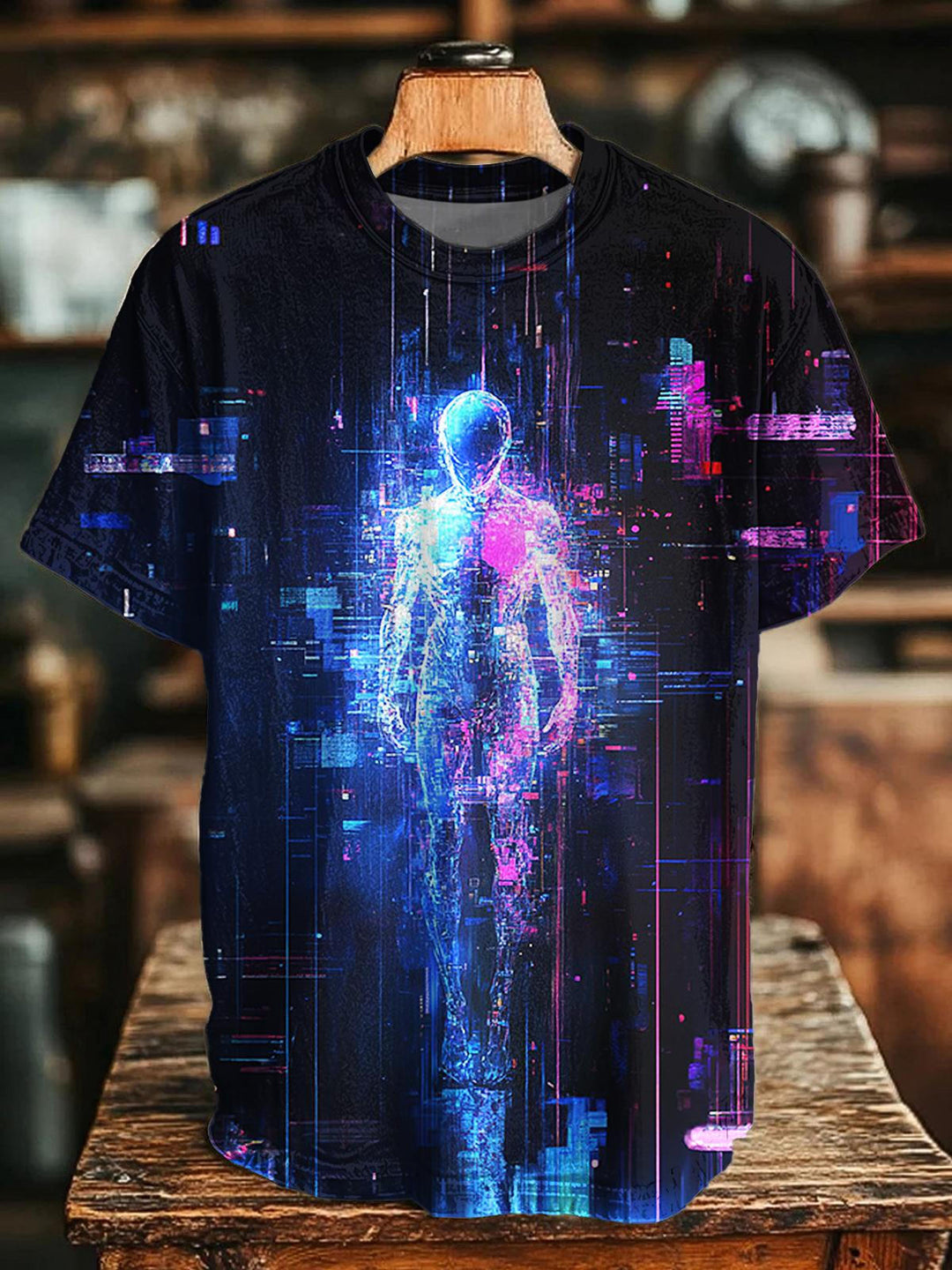 Future Cyber Print Crew Neck T-shirt
