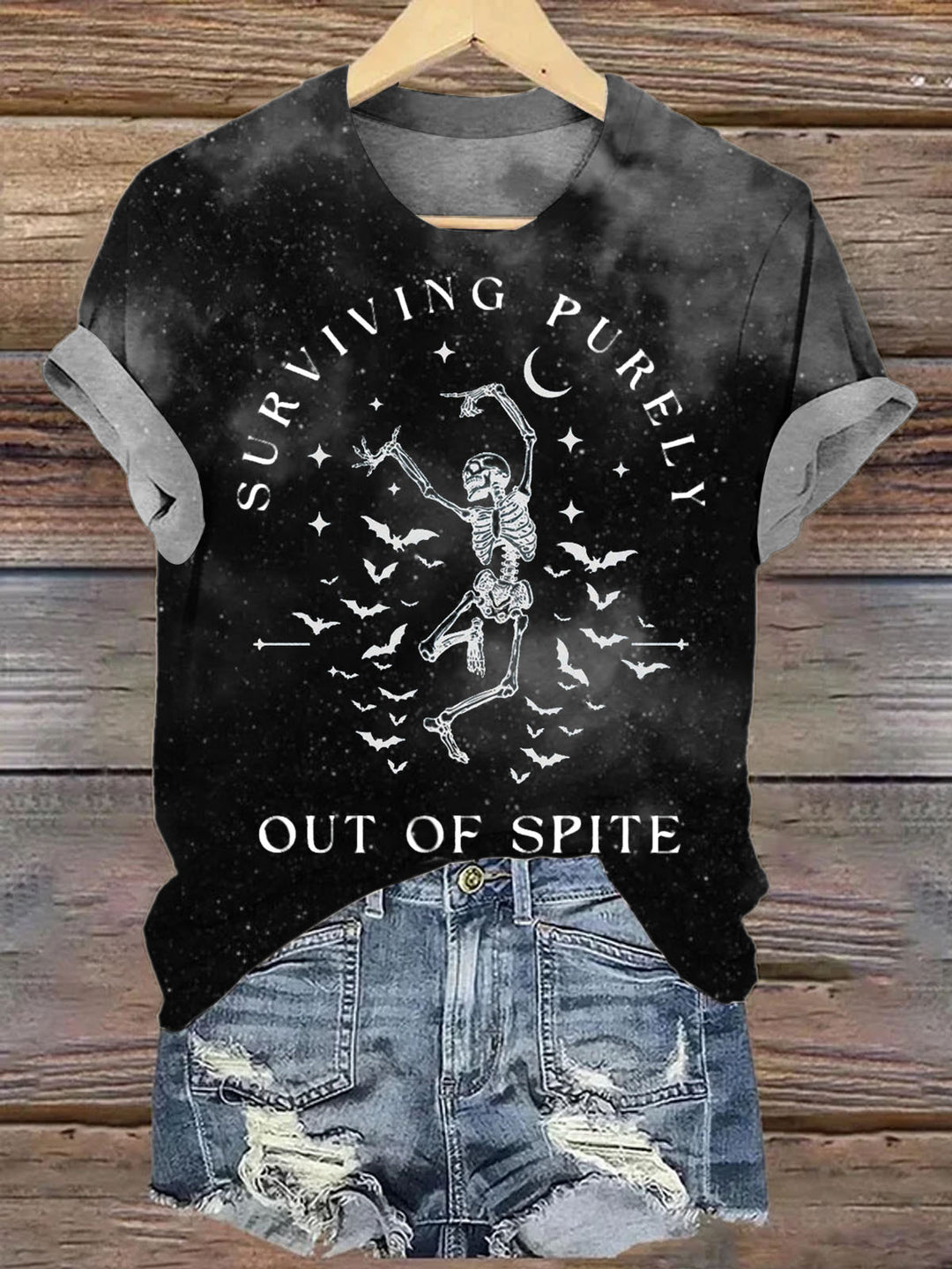 Surviving Purely Out Of Spite Dark Crew Neck T-shirt
