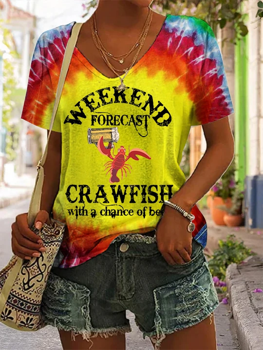 Crawfish Season V-neck T-Shirt