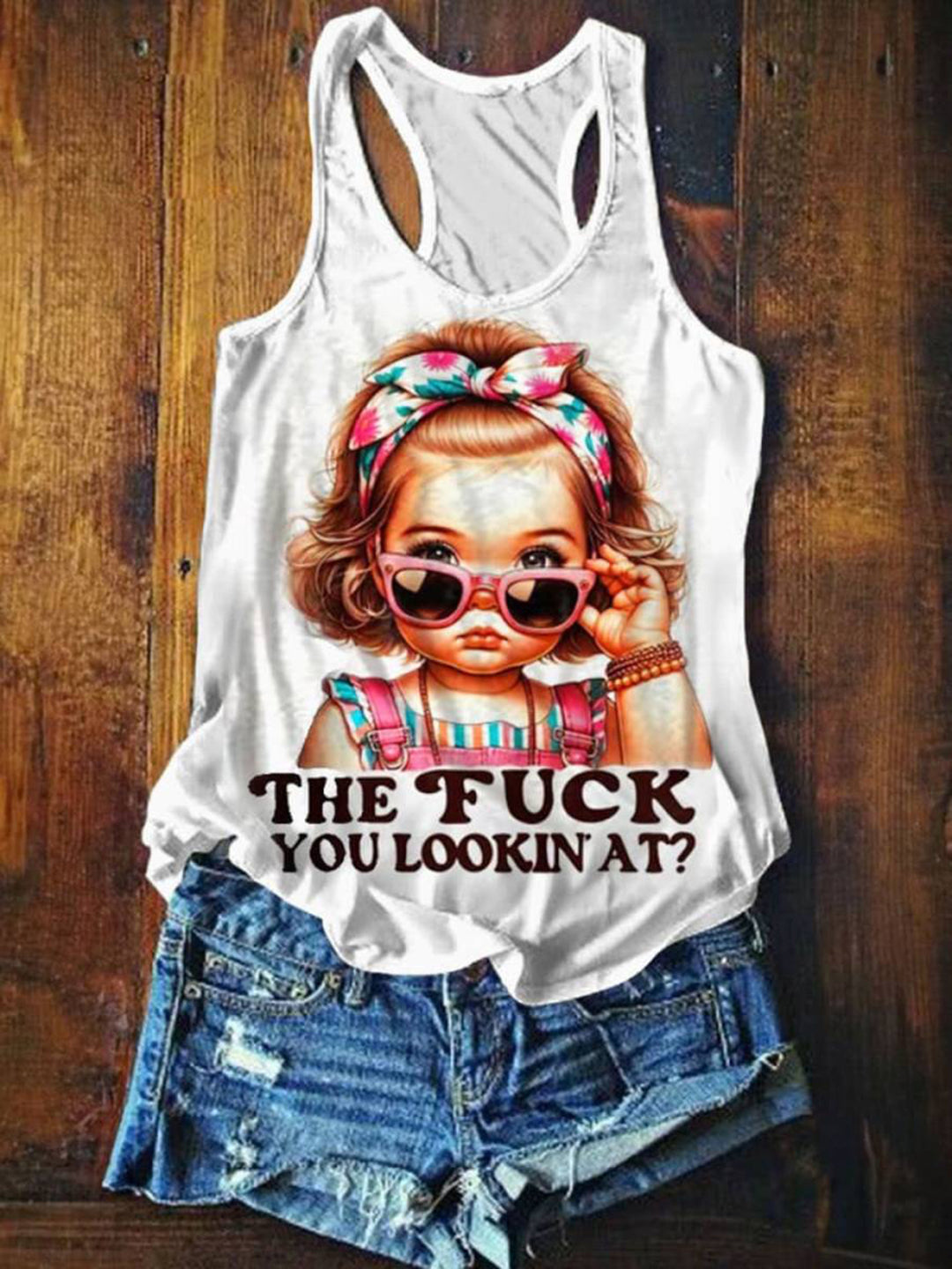 The Fuck Girls Vintage Print Tank Top