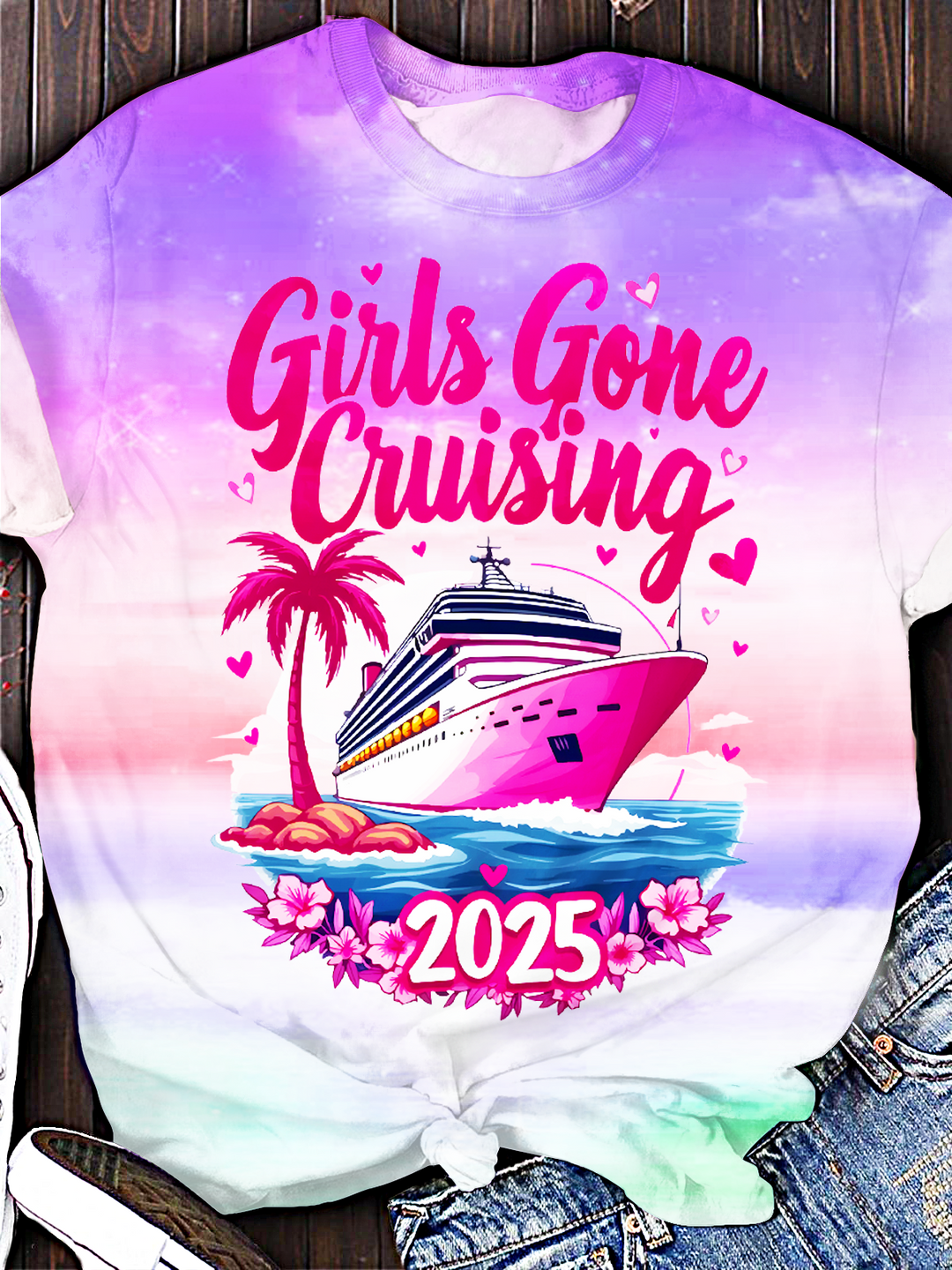 Girls Gone Cruising 2025 Crew Neck T-shirt