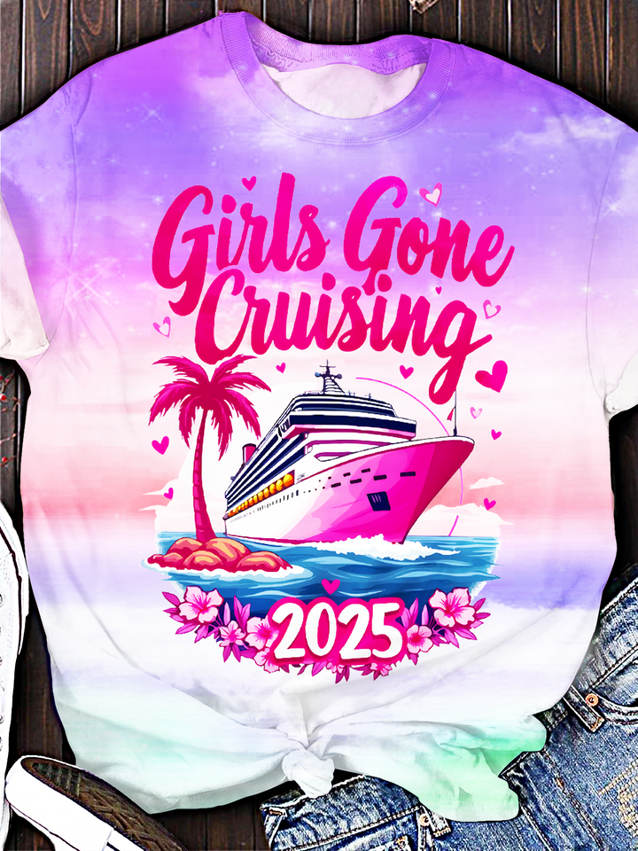 Girls Gone Cruising 2025 Crew Neck T-shirt