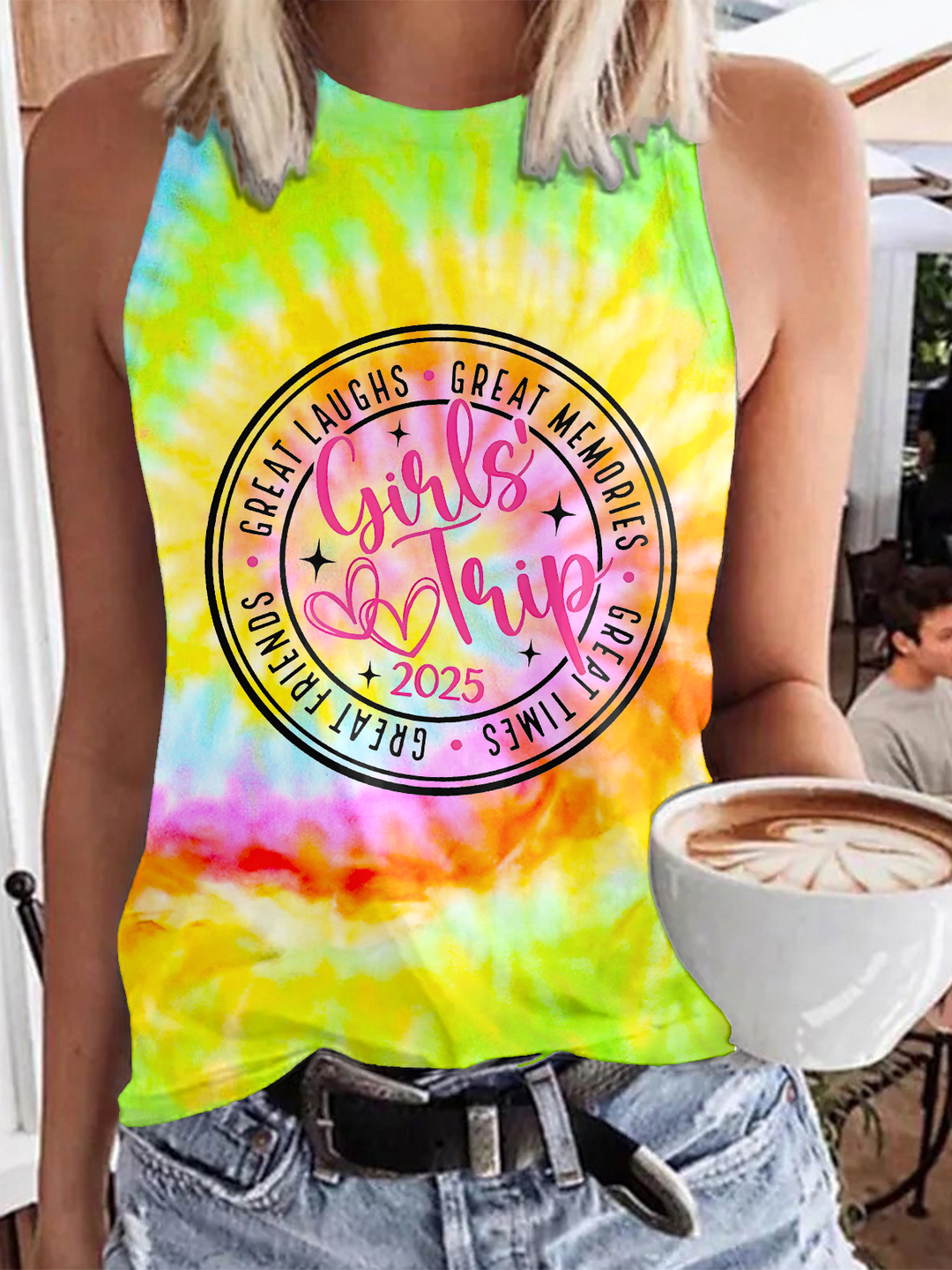 Girl's Trip 2025 Print Casual Sleeveless Top