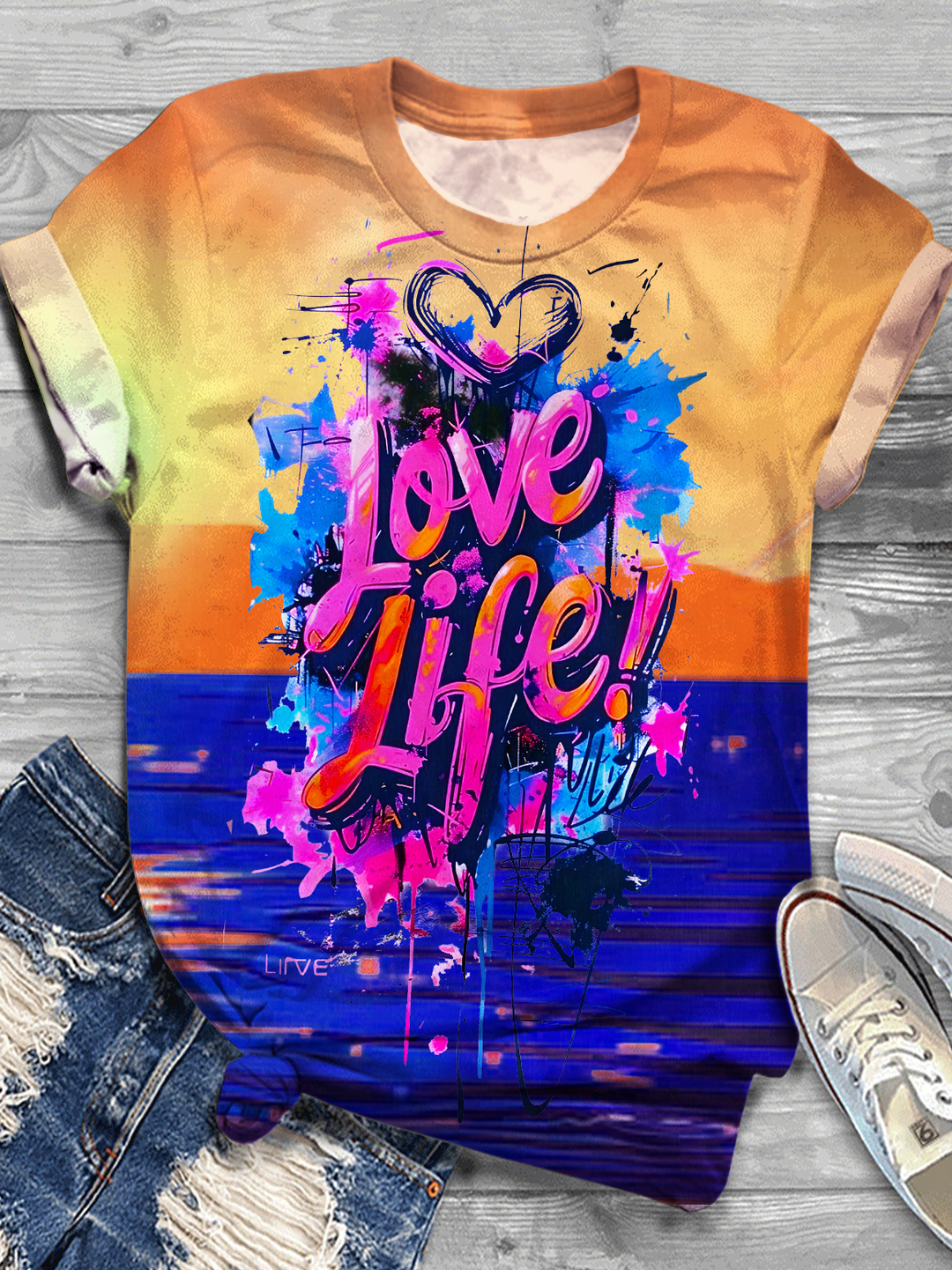 Girl Trip Love Life Crew Neck T-shirt