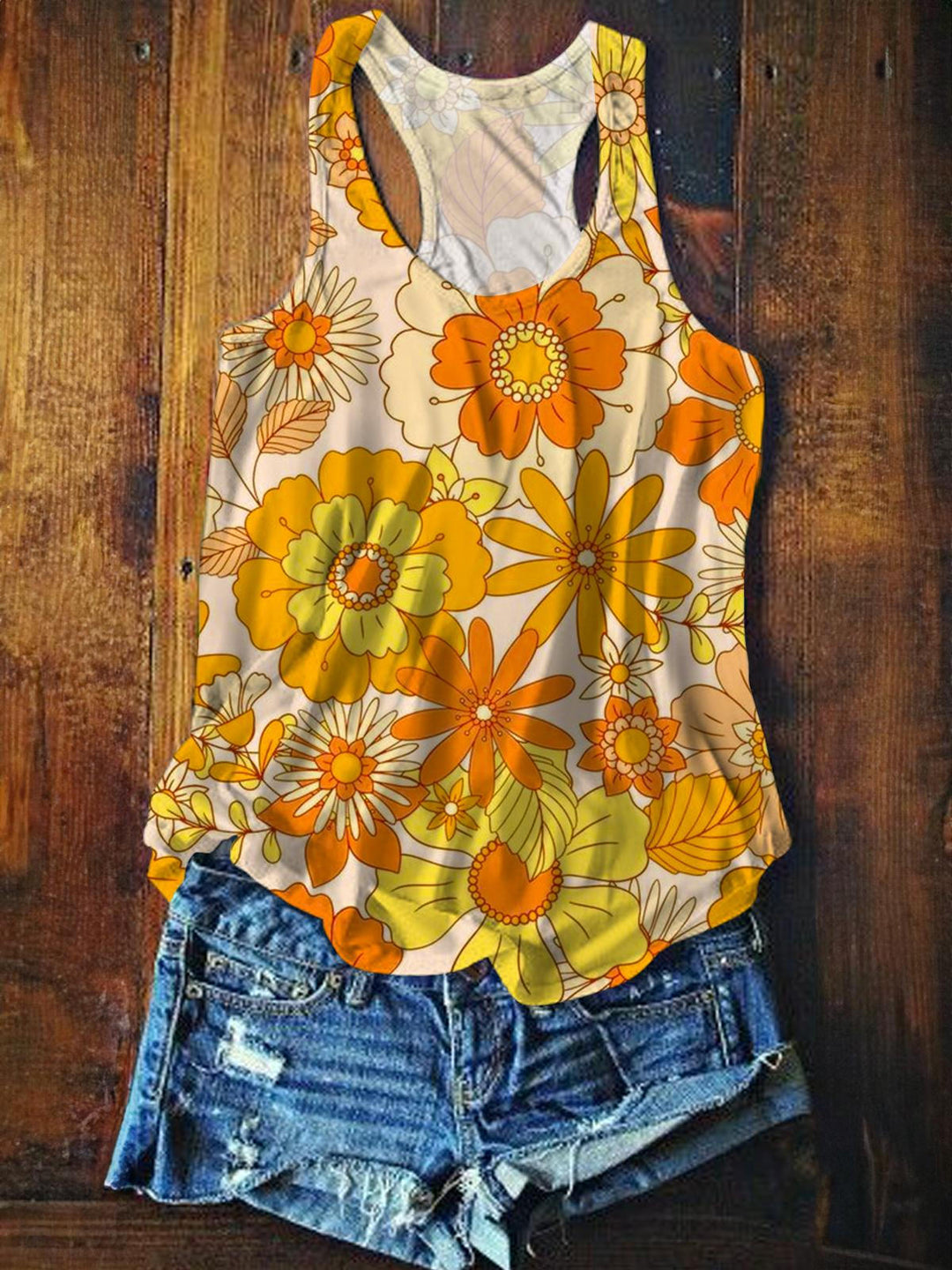 Women's Floral Print Vest Top
