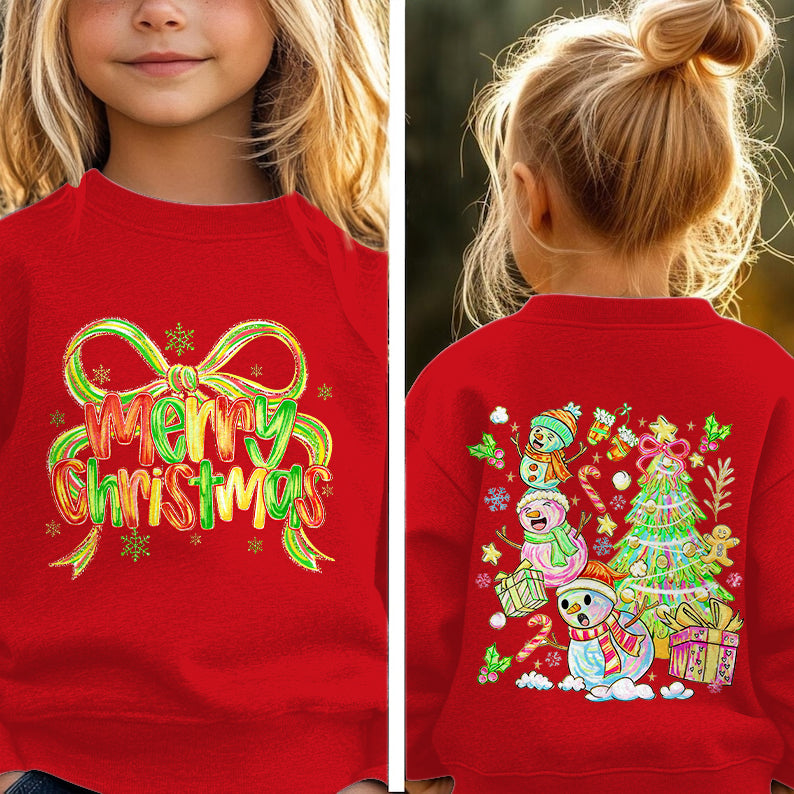 Colorful Christmas Children's Crew Neck Sweatshirt