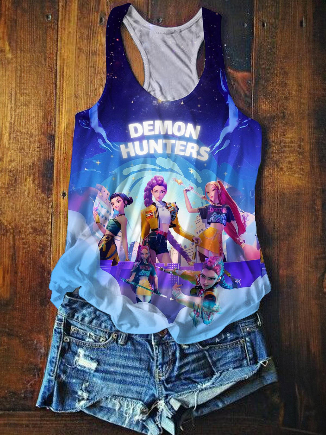 Demon Hunters Printed Casual Tank Top