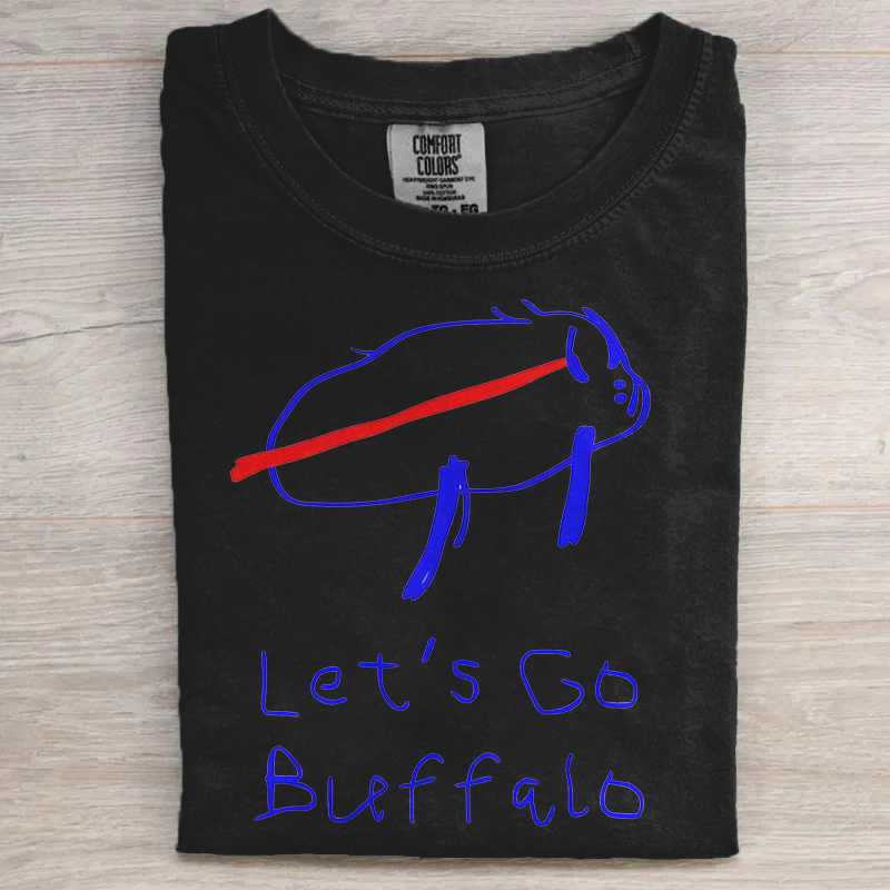 Unisex Football Lover Buffalo Cotton Crew Neck T-shirt