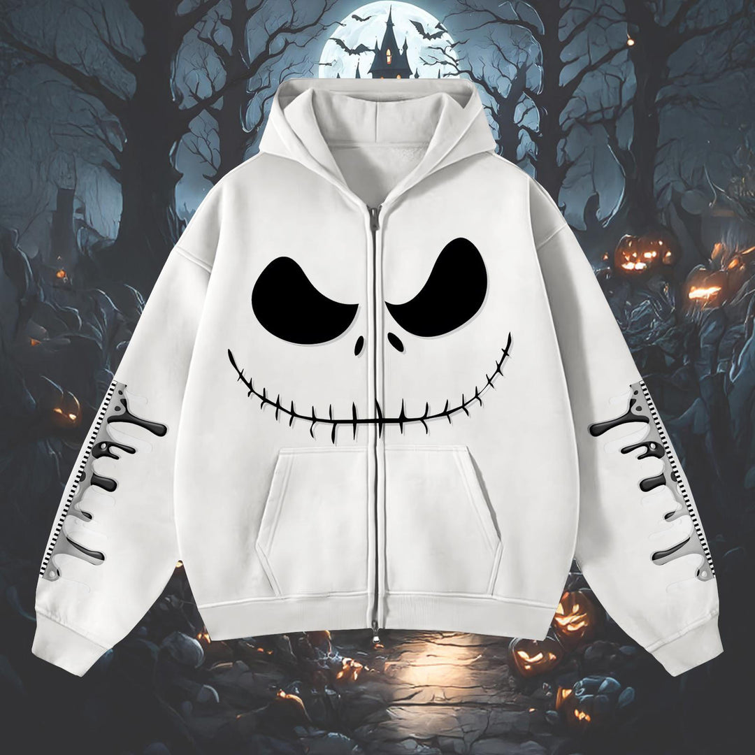 The Nightmare Before Christmas Zippered Sweatshirt Jacket