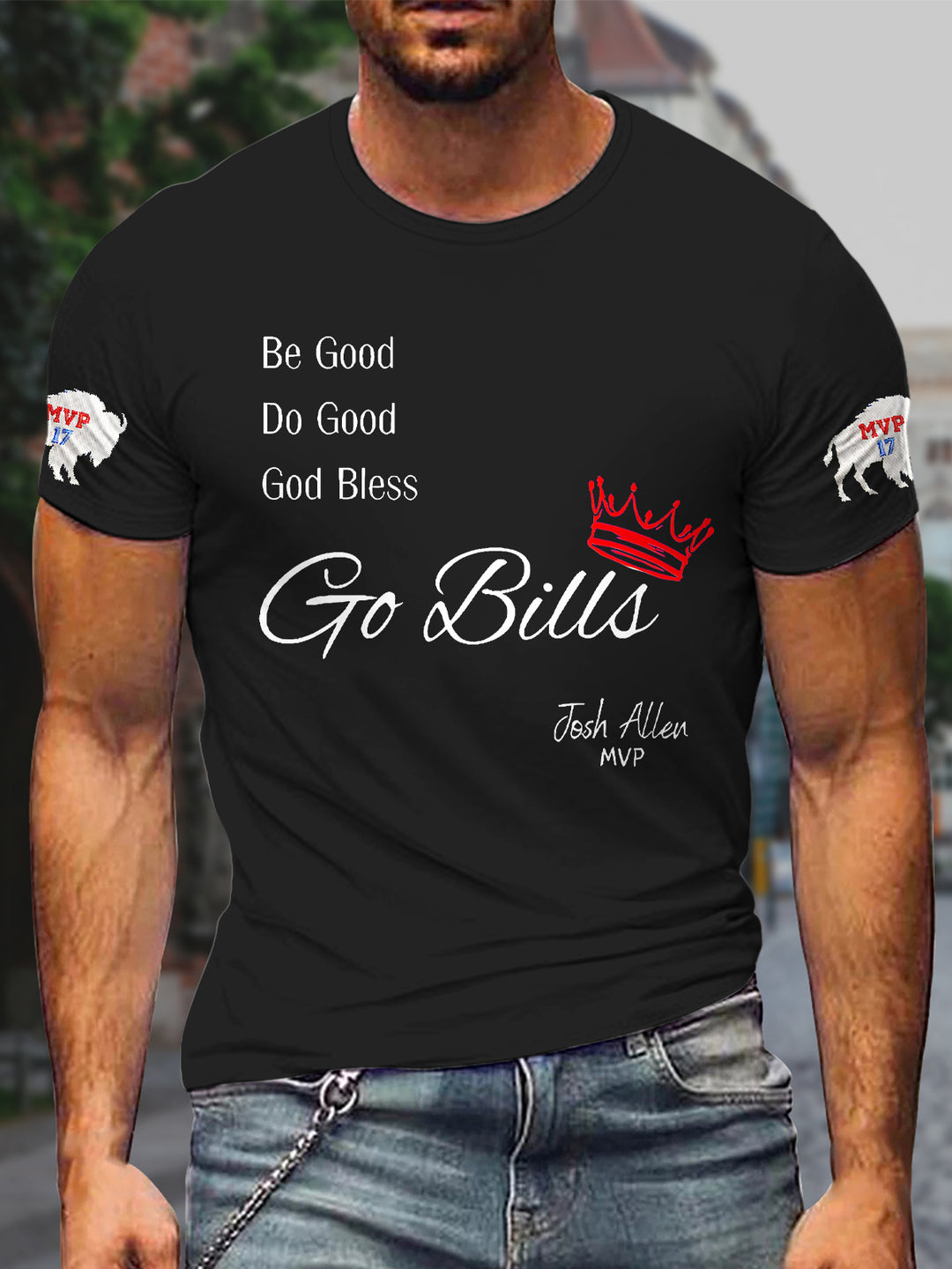 Buffalo Bills Football Round Neck Short Sleeve Men's T-shirt