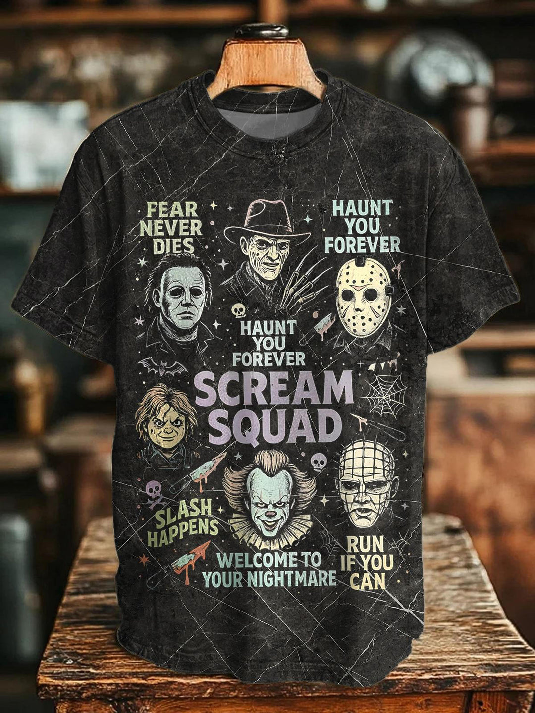 Halloween Horror Movie Crew Neck T-shirt
