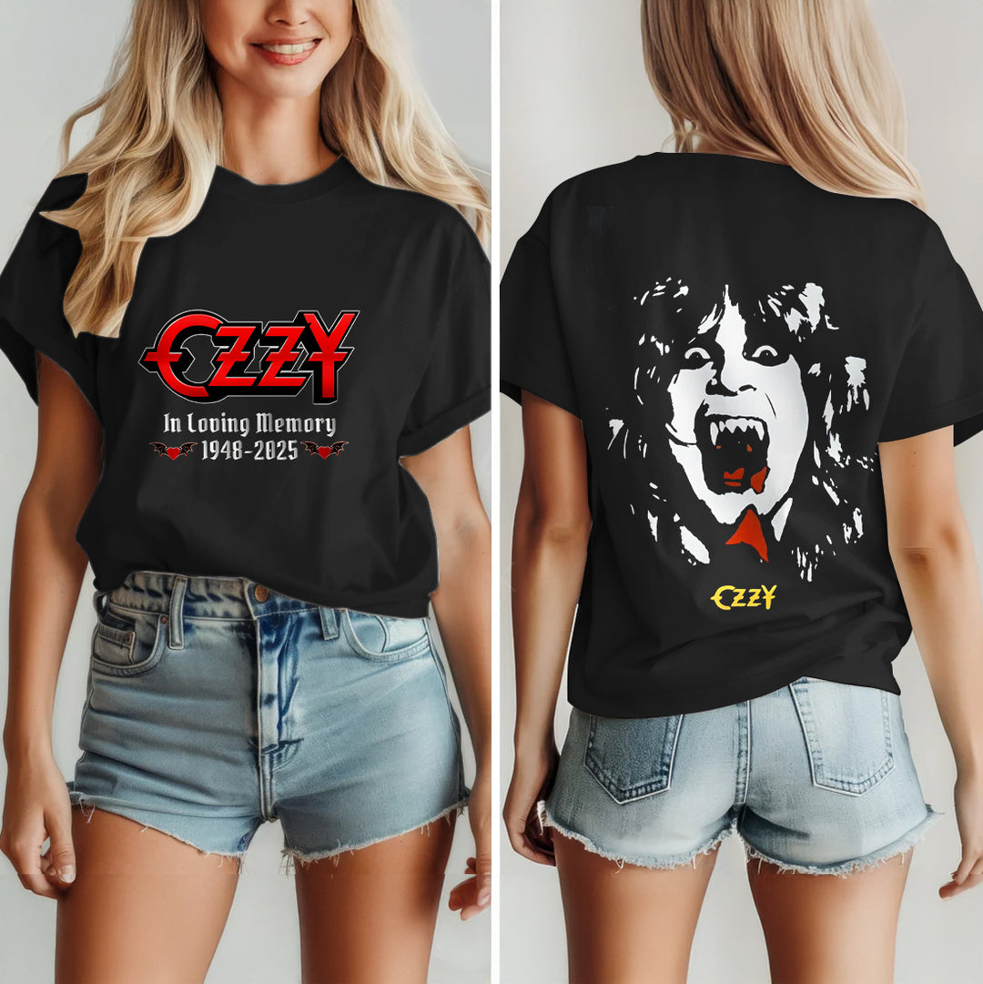 In Memory of Ozzy Osbourne Unisex Cotton Crew Neck T-shirt