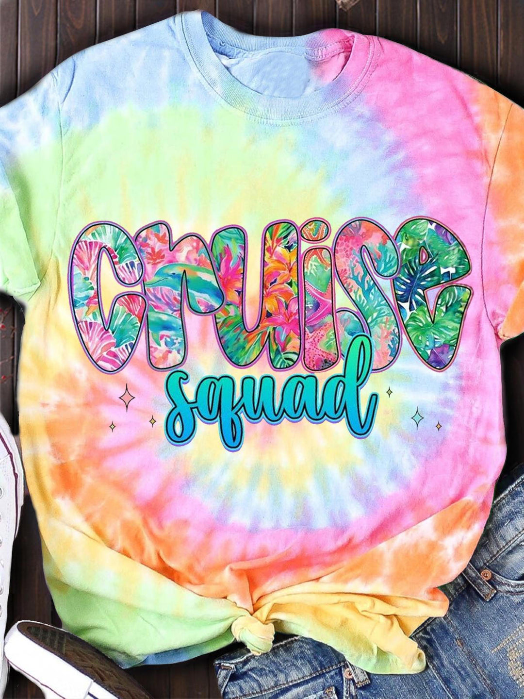 Cruise Squad Tie Dye Crew Neck T-shirt