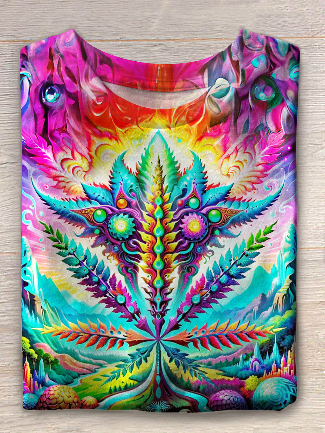 Colorful Hippie Soul Art Crew Neck T-shirt