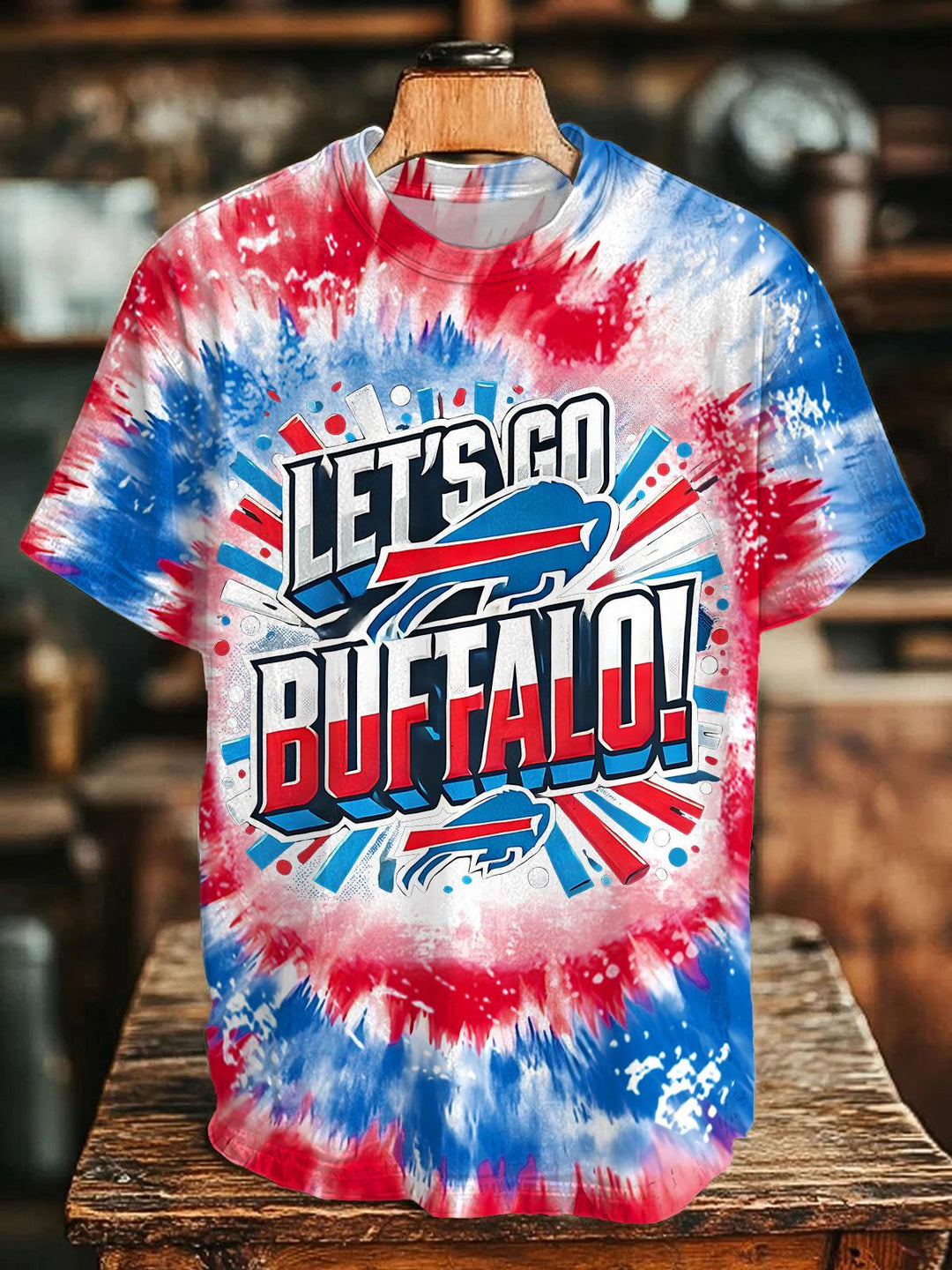 Buffalo Bills Tie Dye Crew Neck T-shirt