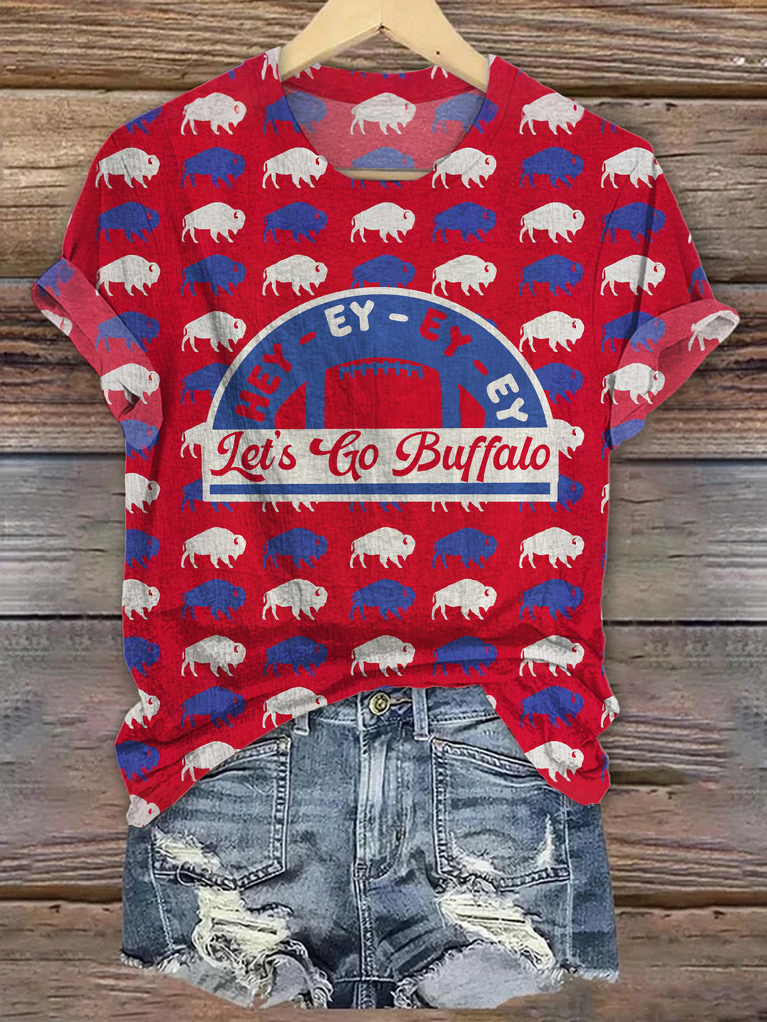 Buffalo Bills Football Crew Neck T-shirt