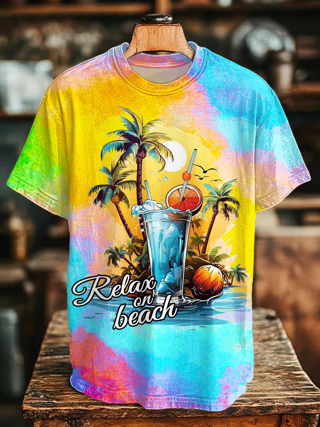 Colorful Juice Printed Crew Neck T-shirt