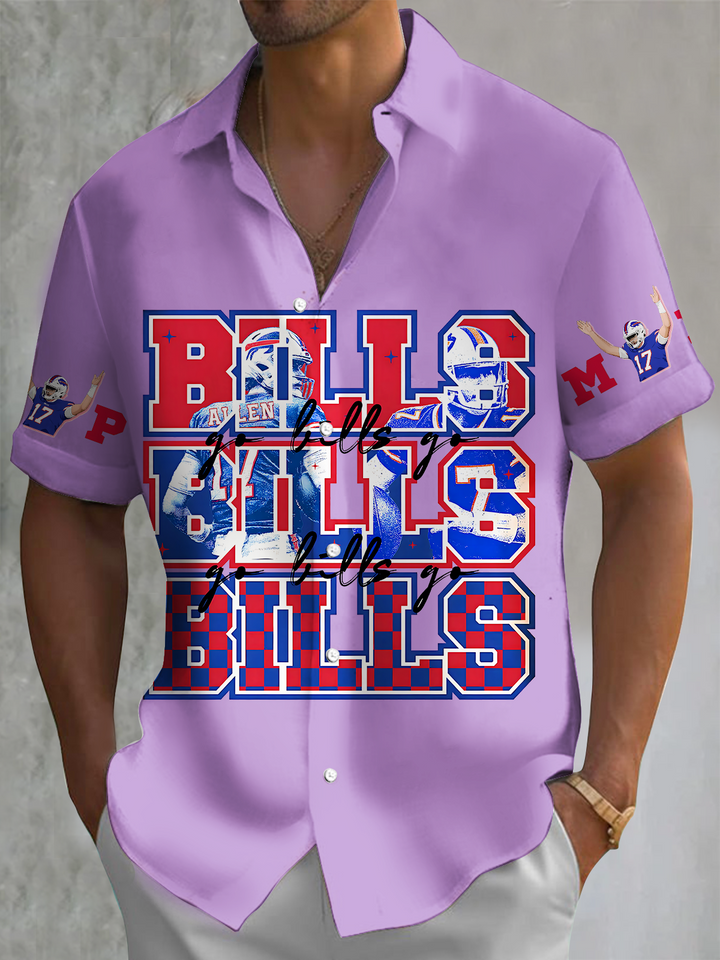 Men's Let's Go Bills Short Sleeve Shirts