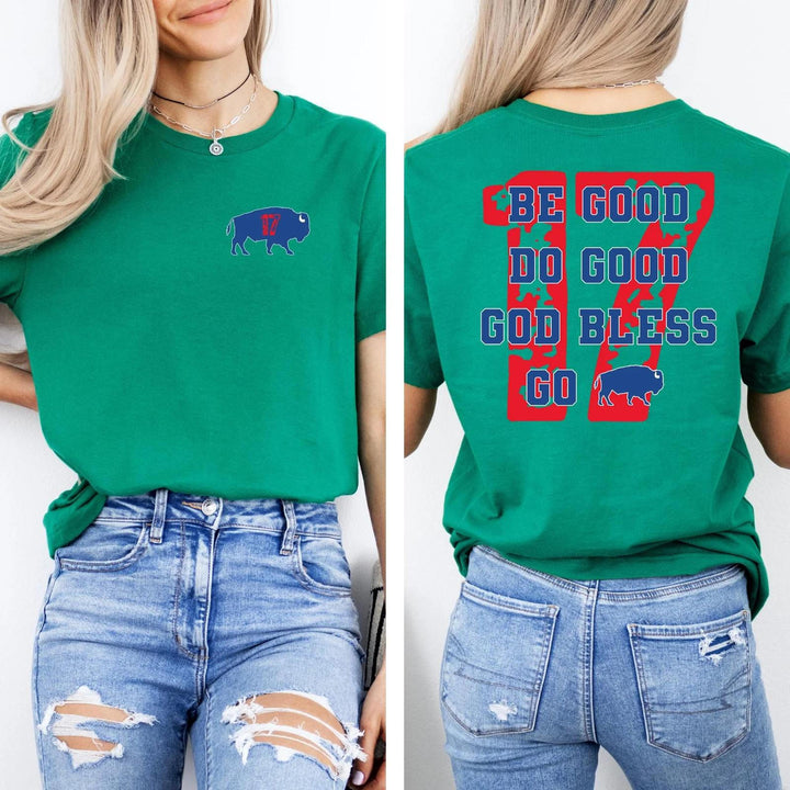 Josh Allen 17 MVP Buffalo Football Crew Neck T-shirt