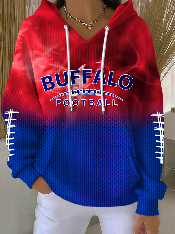 Football Game DayHooded Pullover Sweatshirt