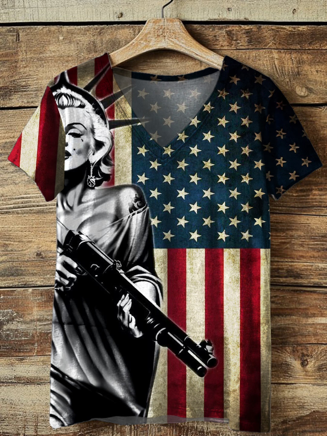 Independence Day Monroe Crew Neck T-shirt