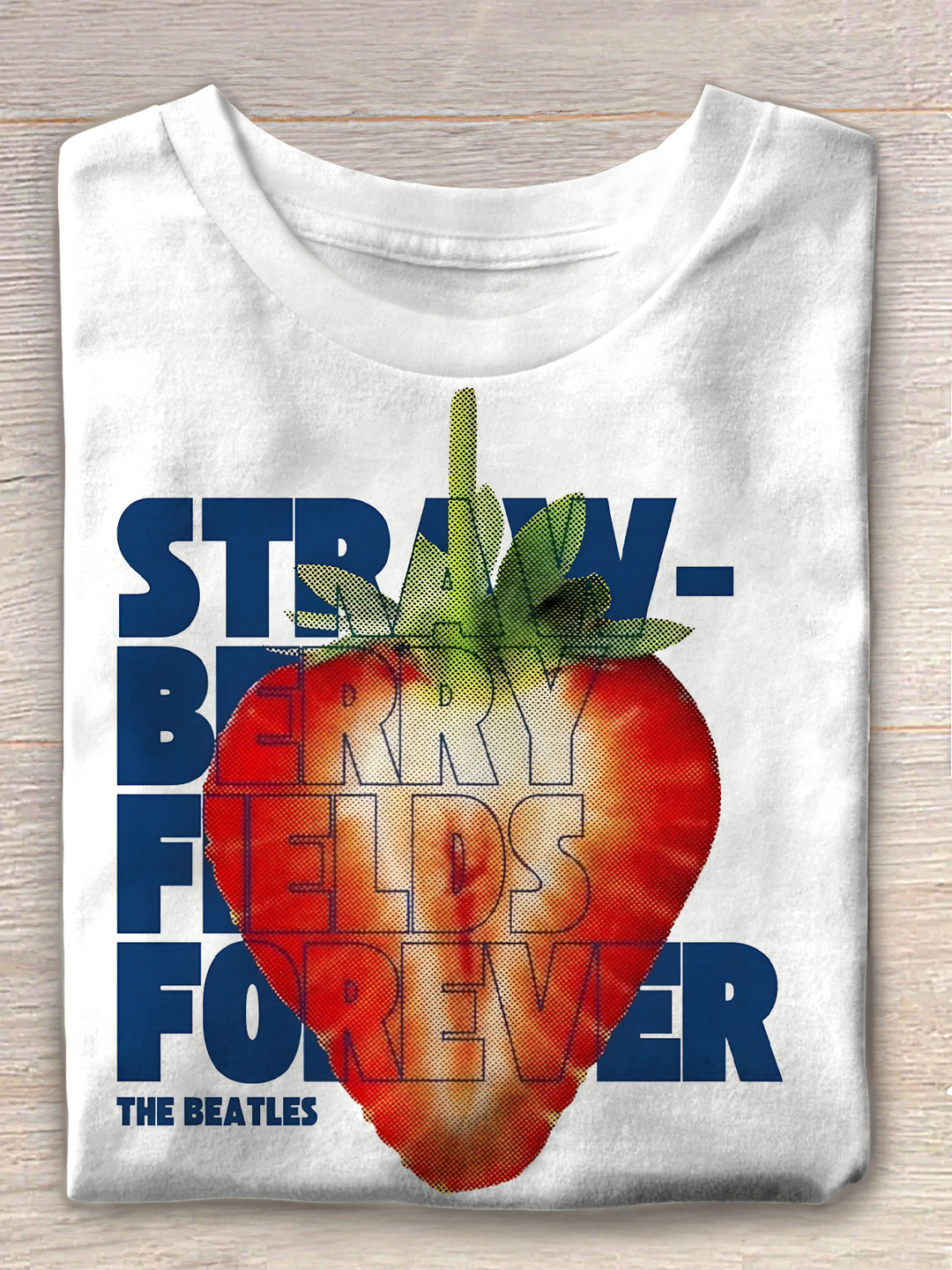 Strawberrry Fields Forever Crew Neck T-shirt