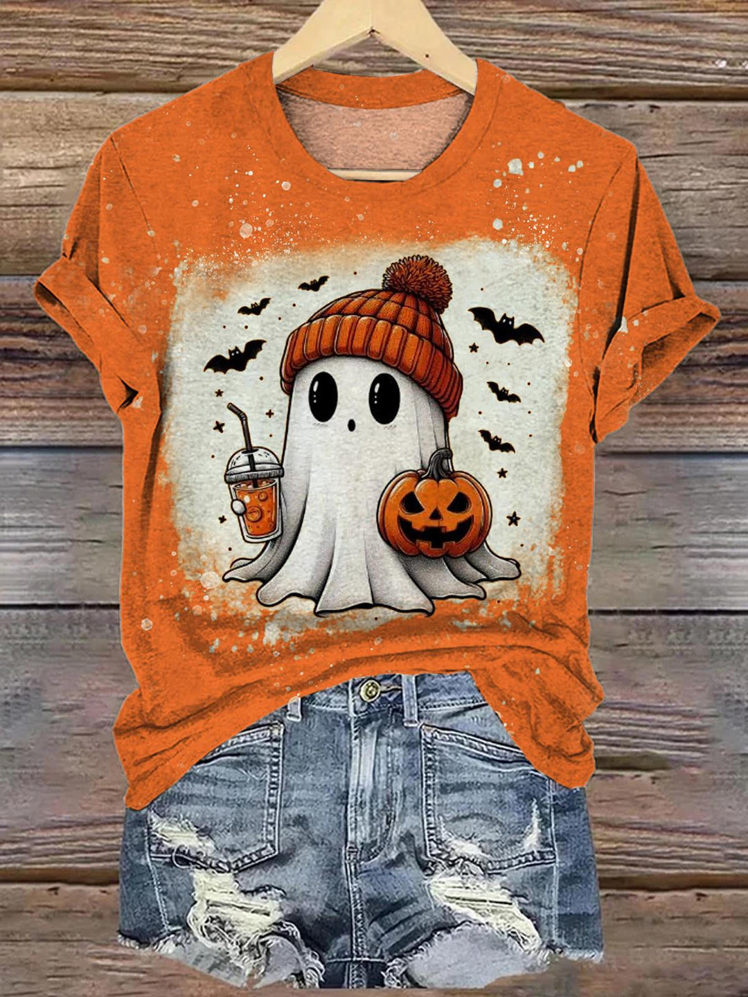 Cute Ghost Crew Neck T-shirt