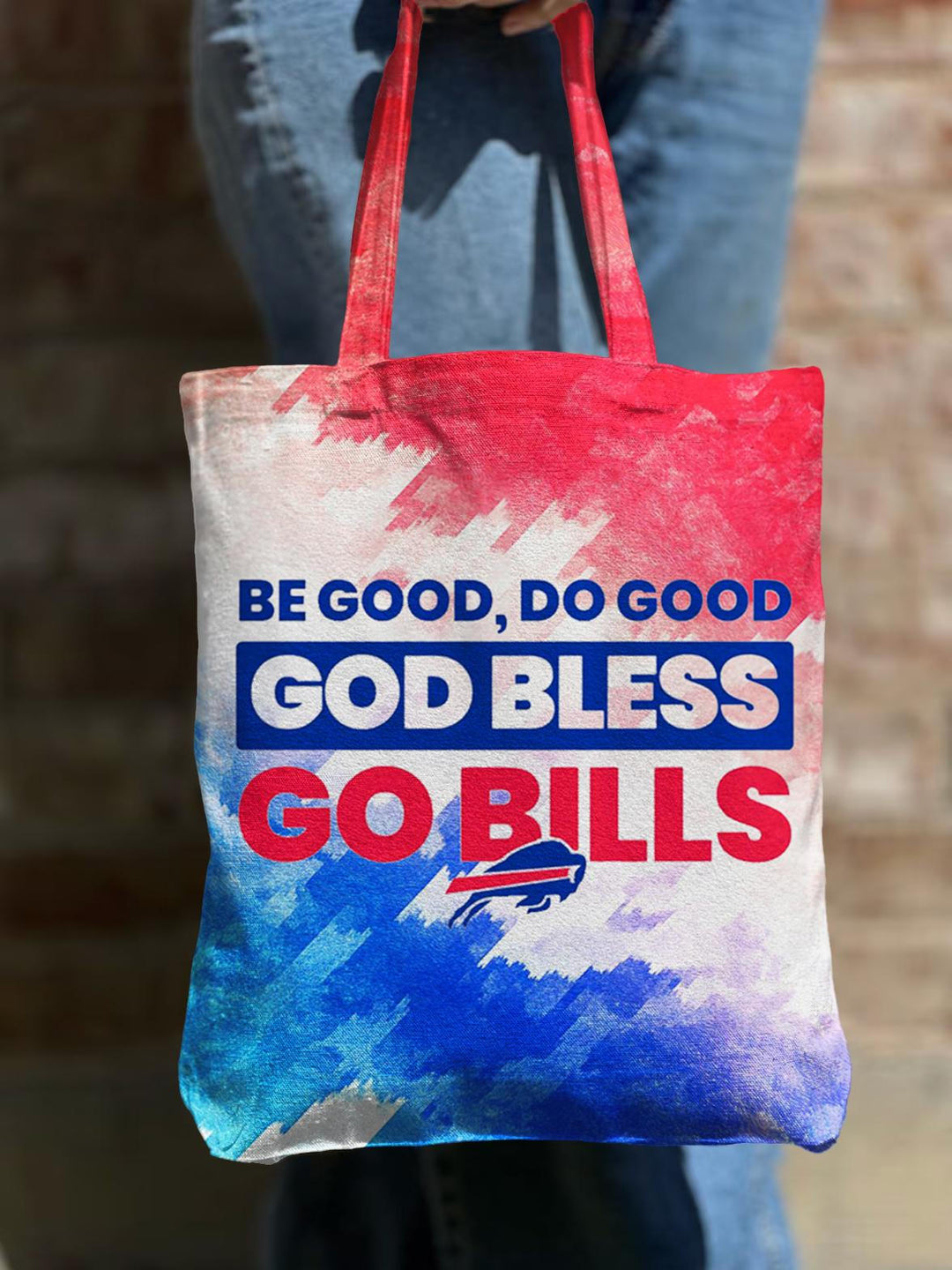 Be Good Do Good God Bless Go Bills Shoulder Zipper Canvas Bag