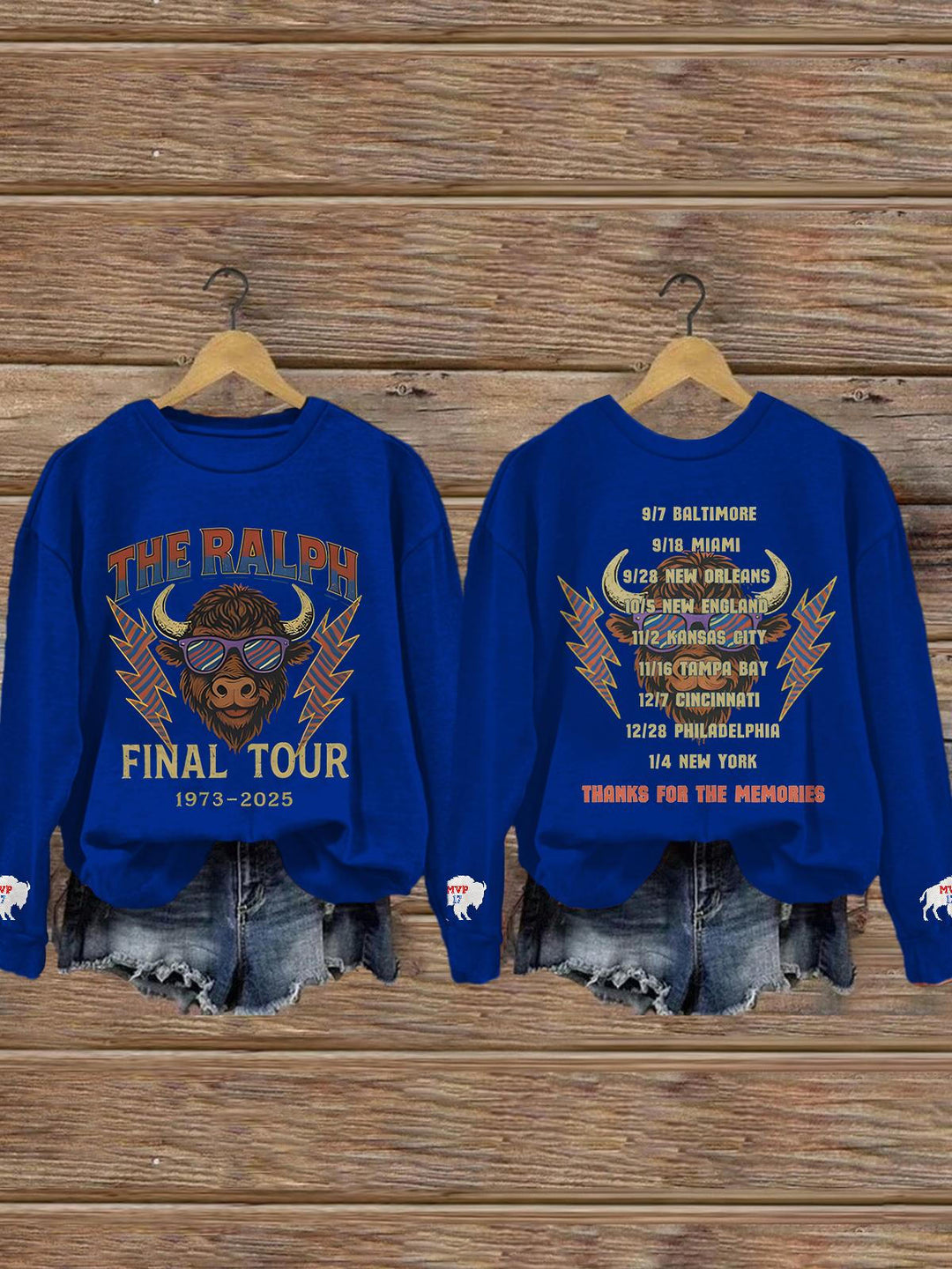 Buffalo Bills Printed Long Sleeve Casual Top