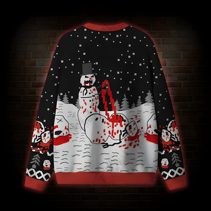Men's Killer Snowman Ugly Sweater