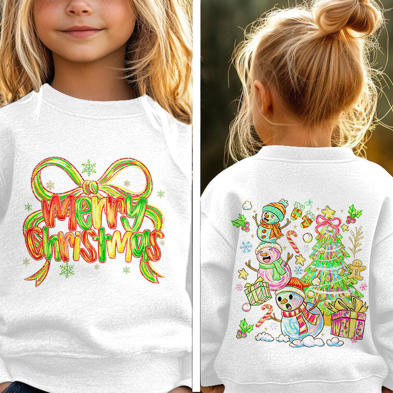 Colorful Christmas Children's Crew Neck Sweatshirt