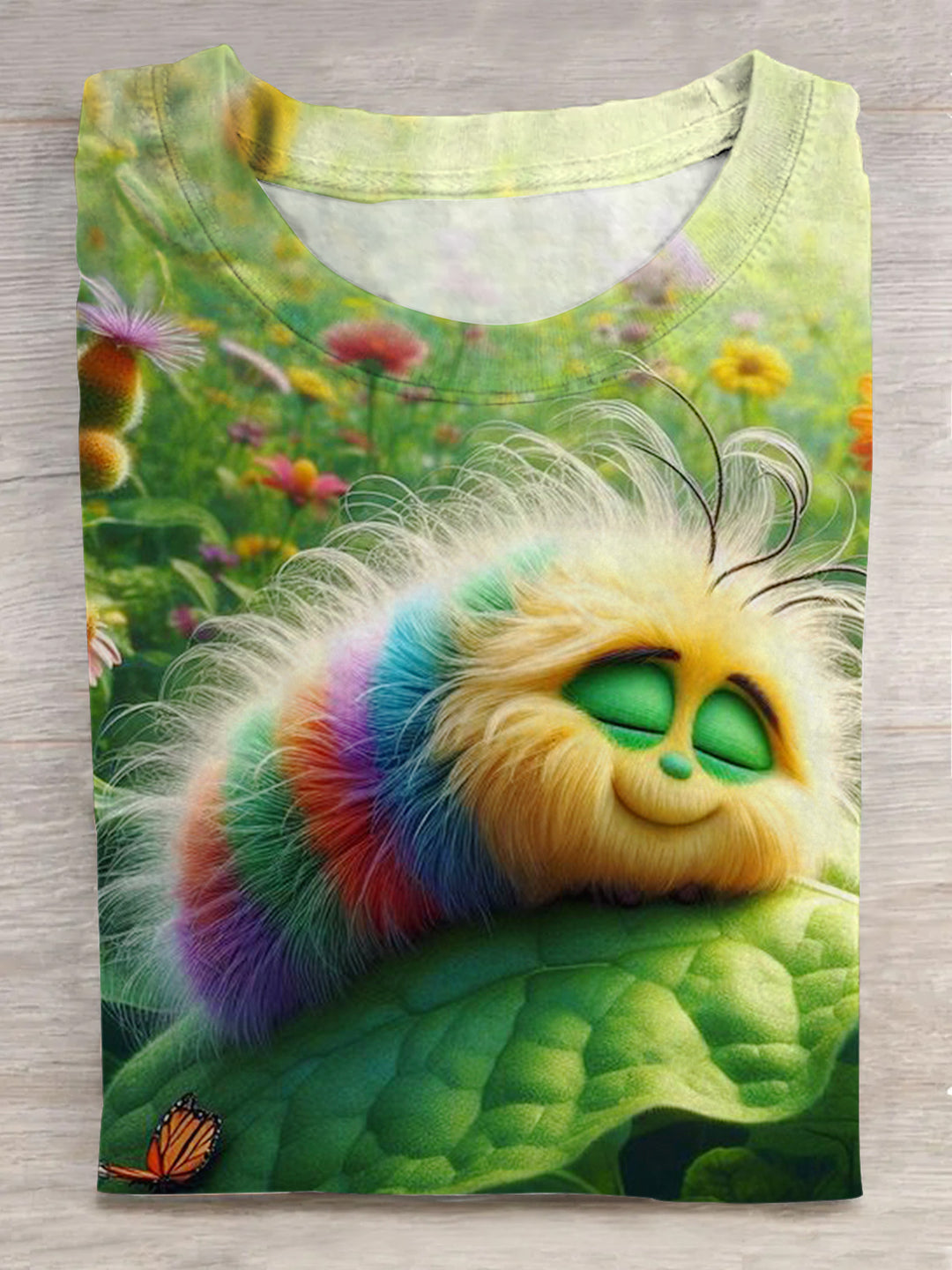 Cute Caterpillar Crew Neck T-shirt