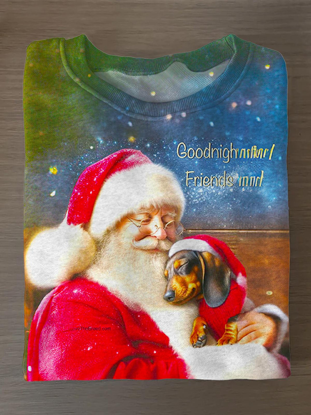 Christmas Santa Claus Print Long Sleeve Casual Top