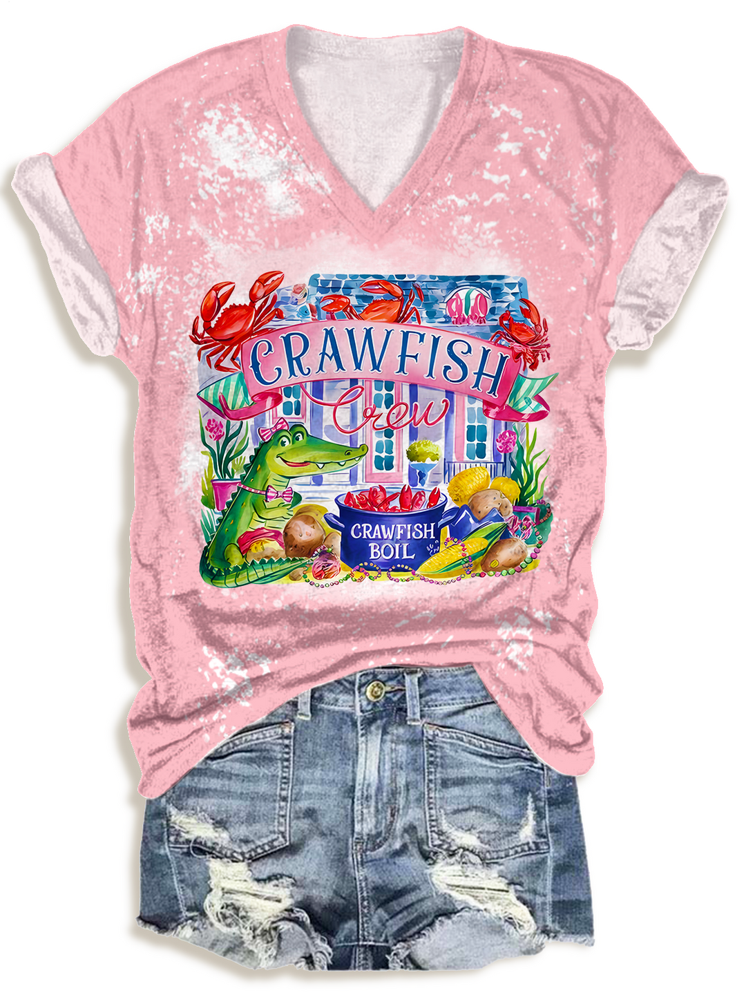 Crawfish Crew V-neck T-Shirt